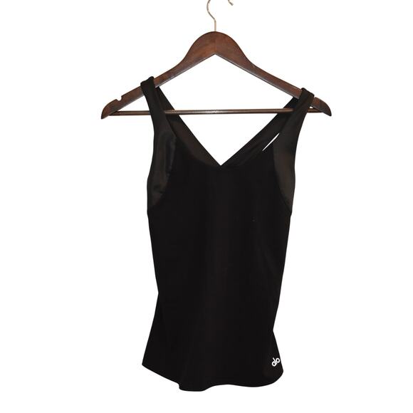 ALO Yoga Tops - Alo Yoga Cross Back Tank Top with Leather Detail Size S